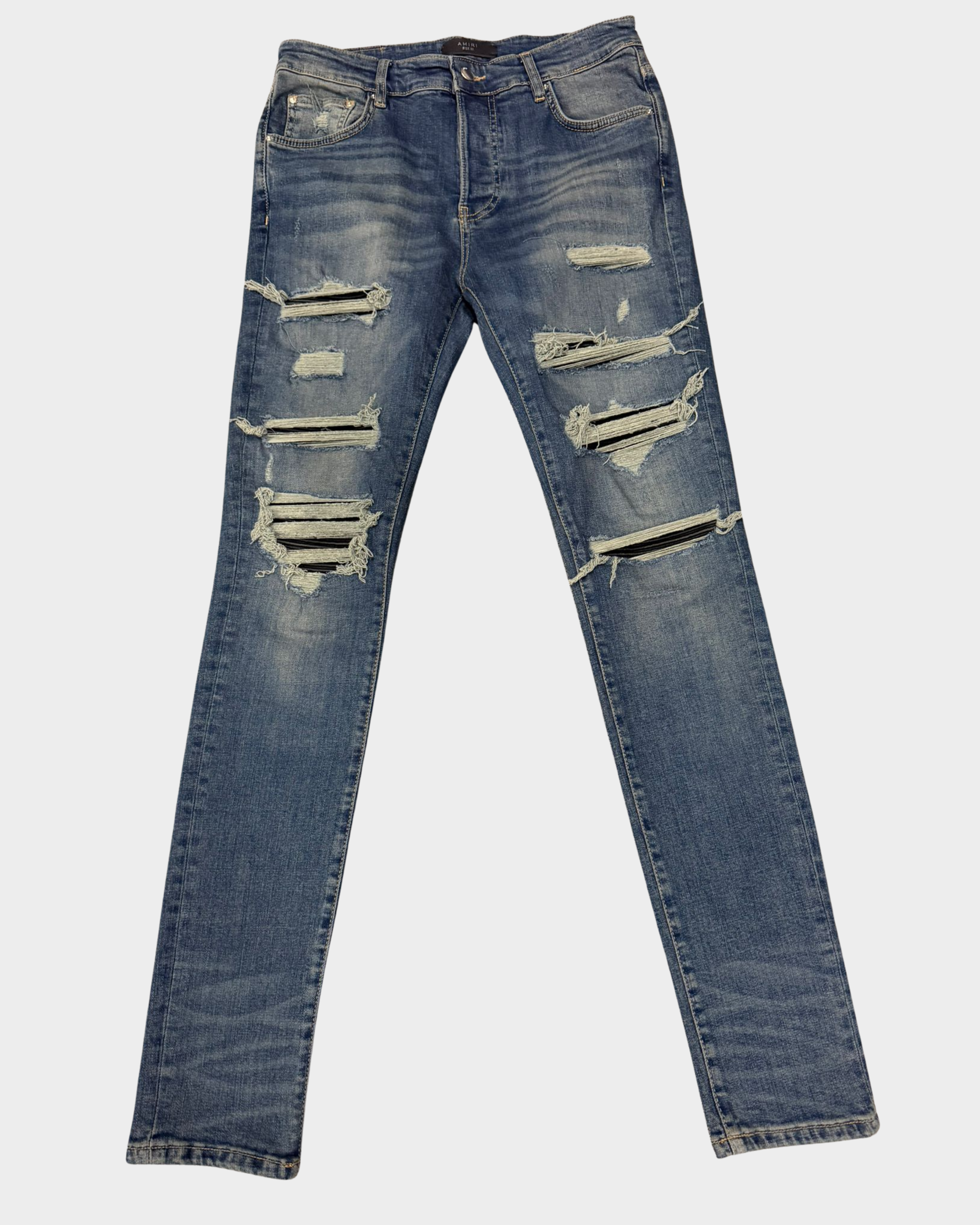 Amiri Jeans Zwart Ribbel