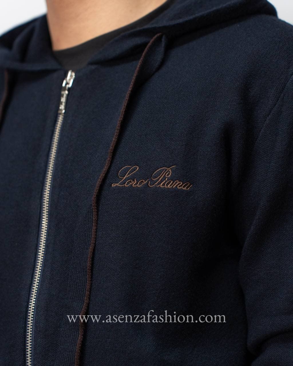 loro piana vest donkerblauw