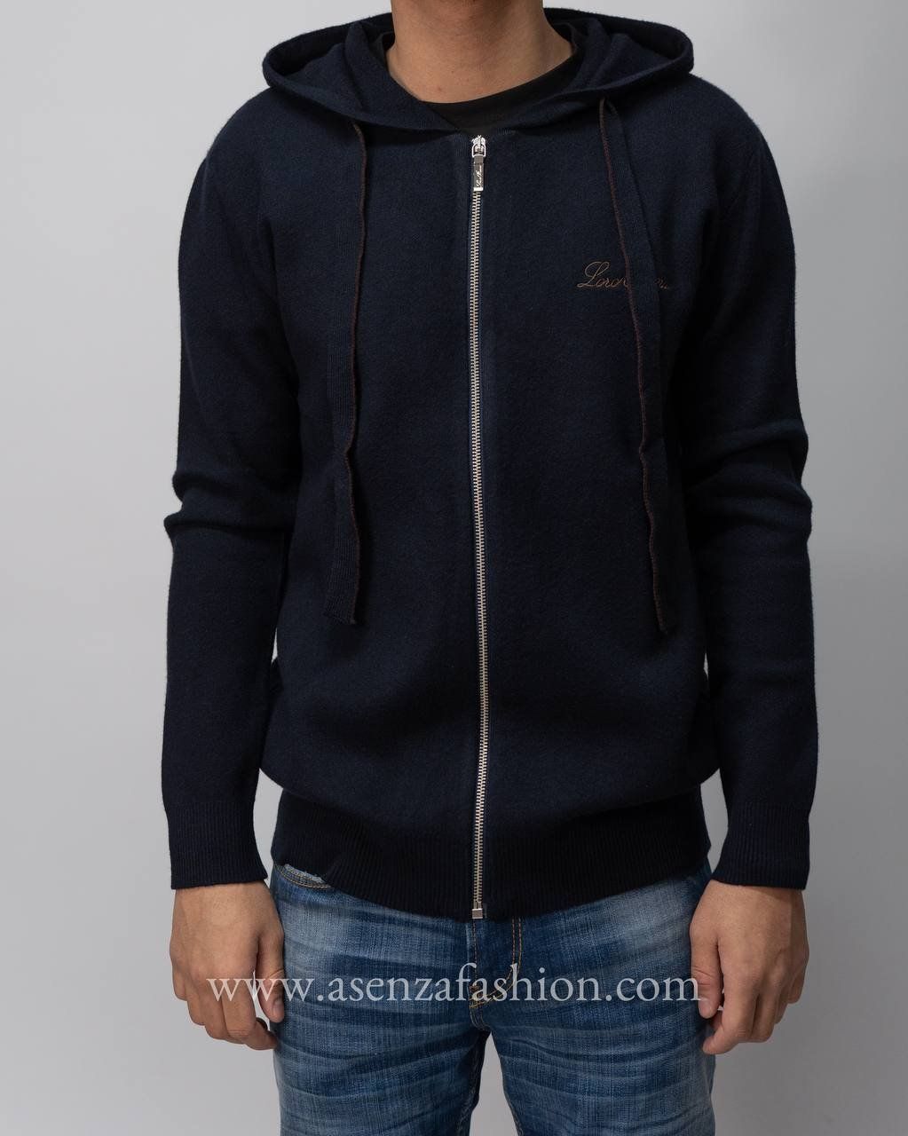 loro piana vest donkerblauw